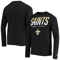 Men's New Era Black New Orleans Saints Combine Authentic Split Line Long Sleeve T-Shirt