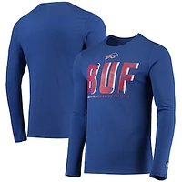 Men's New Era Royal Buffalo Bills Combine Authentic Static Abbreviation Long Sleeve T-Shirt