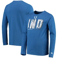 Men's New Era Royal Indianapolis Colts Combine Authentic Static Abbreviation Long Sleeve T-Shirt