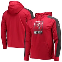 Men's New Era Red Tampa Bay Buccaneers Combine Authentic Rise Pullover Hoodie