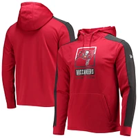 Men's New Era Red Tampa Bay Buccaneers Combine Authentic Rise Pullover Hoodie