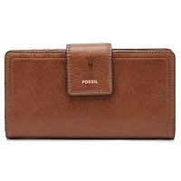 Women's Fossil Brown Arizona State Sun Devils Leather Logan RFID Tab Clutch