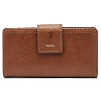 Women's Fossil Brown Arizona State Sun Devils Leather Logan RFID Tab Clutch