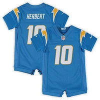 Infant Nike Justin Herbert Powder Blue Los Angeles Chargers Game Romper Jersey