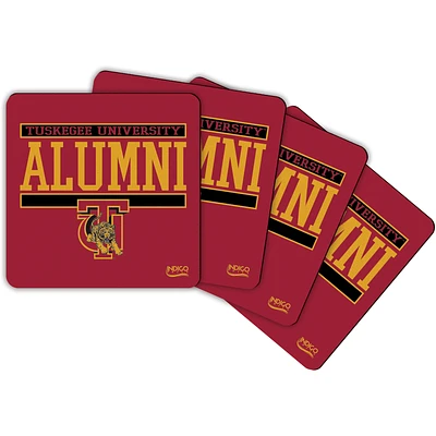 Tuskegee Golden Tigers Alumni 4-Pack Neoprene Coaster Set