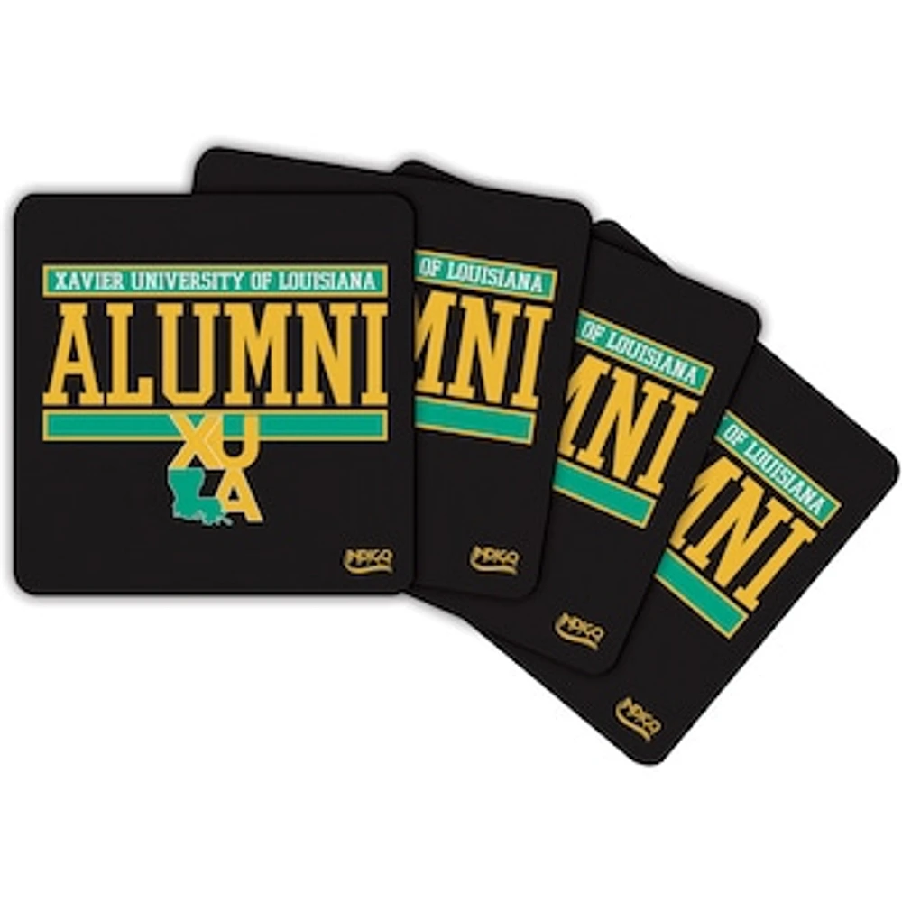 XULA Gold Alumni 4-Pack Neoprene Coaster Set