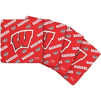 Wisconsin Badgers Four-Pack Square Repeat Coaster Set