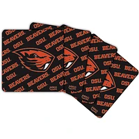 Oregon State Beavers Four-Pack Square Repeat Coaster Set