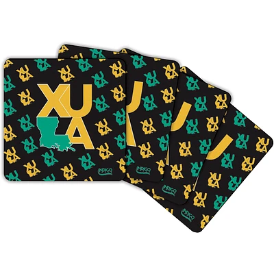 XULA Gold Four-Pack Square Repeat Coaster Set