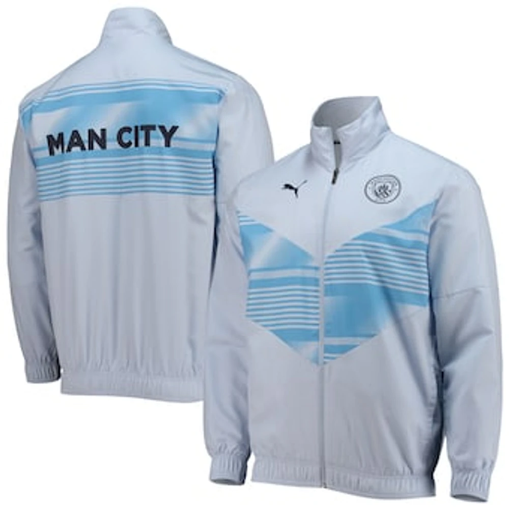 Men's Puma Sky Blue Manchester City 2022/23 Pre-Match Full-Zip Jacket