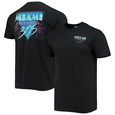 Men's Black Miami Hurricanes Vice 305 Comfort Color T-Shirt