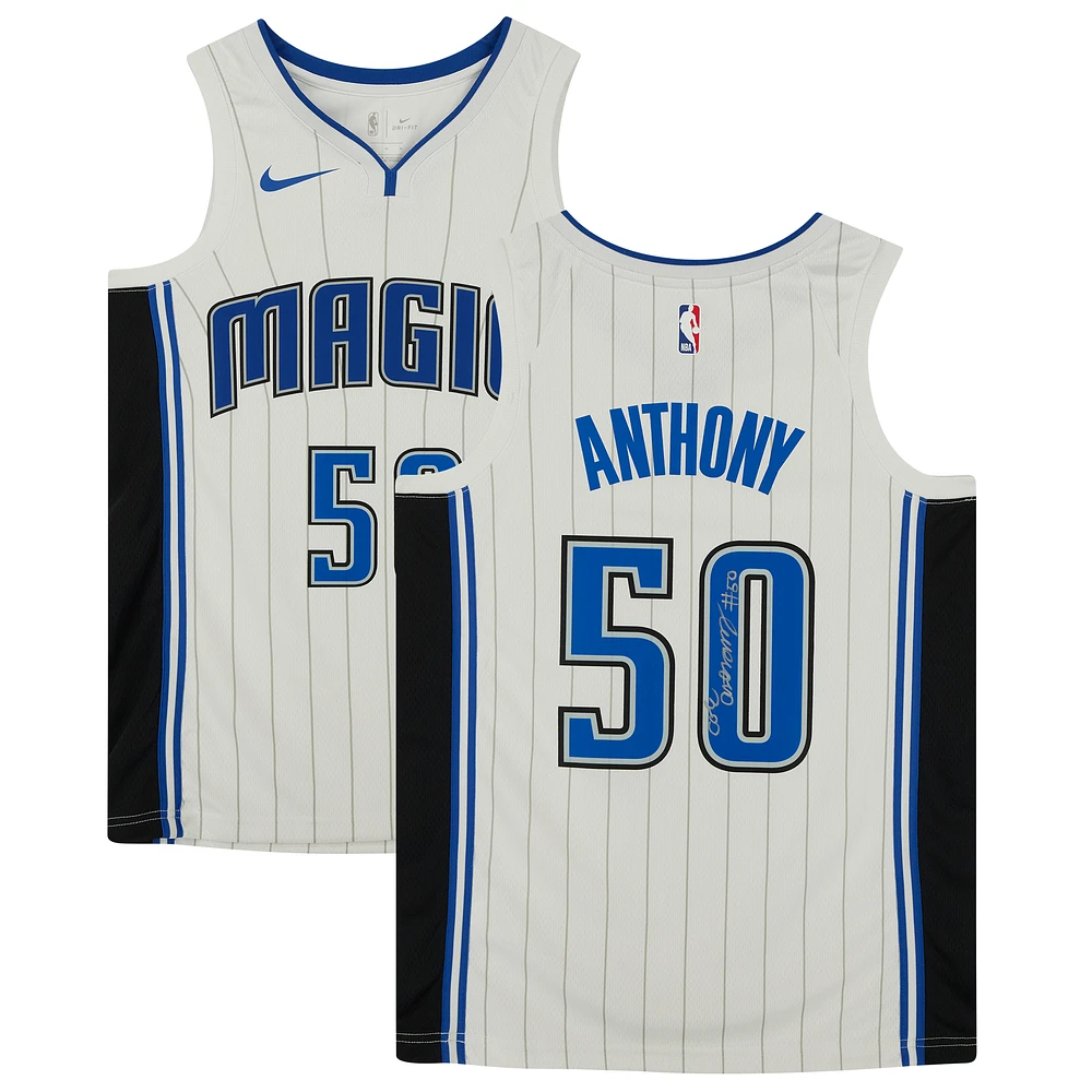 Autographed Nike Cole Anthony Orlando Magic 2020-21 Association Swingman Jersey