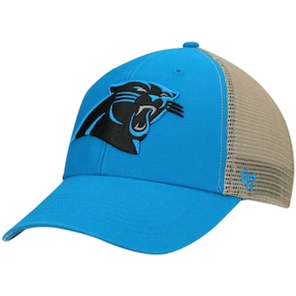 Men's '47 Blue/Natural Carolina Panthers Flagship MVP Trucker Snapback Hat