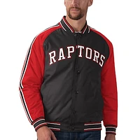 Men's G-III Sports by Carl Banks Black Toronto Raptors Varsity Full-Snap - Jacket