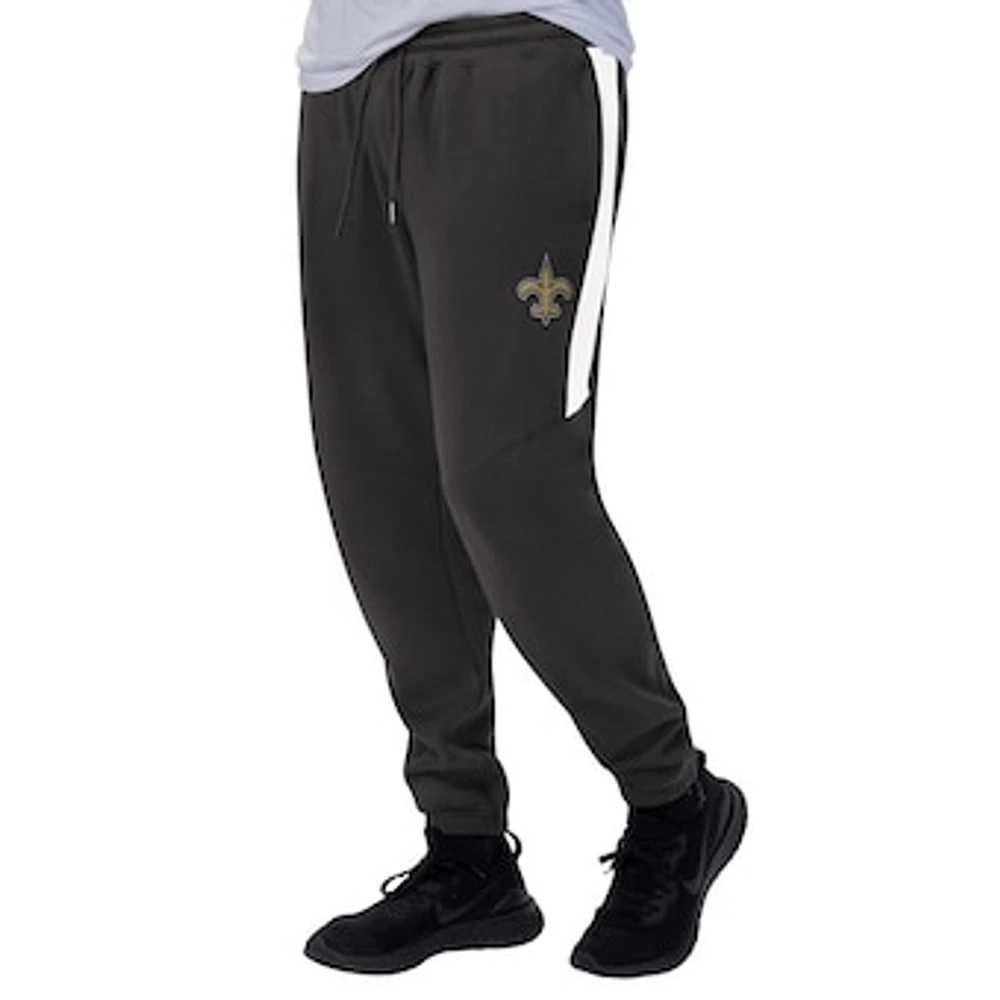 Men's Starter Black/White New Orleans Saints Goal Post Fleece - Pants