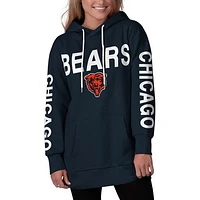 Women's G-III 4Her by Carl Banks Navy Chicago Bears Extra Inning - Pullover Hoodie