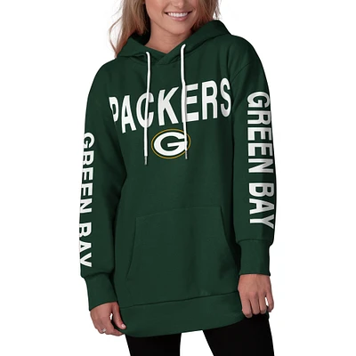 Women's G-III 4Her by Carl Banks Green Green Bay Packers Extra Inning - Pullover Hoodie