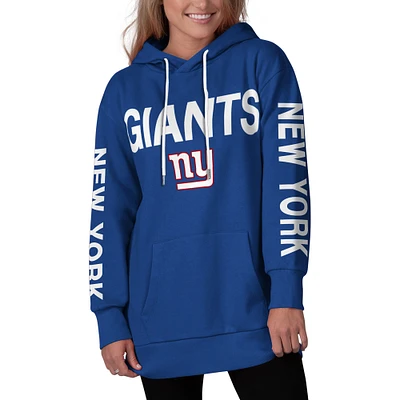 Women's G-III 4Her by Carl Banks Royal New York Giants Extra Inning - Pullover Hoodie