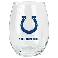 Indianapolis Colts 15oz. Personalized Stemless Glass Tumbler