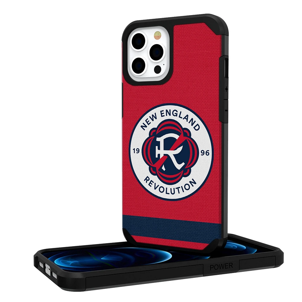New England Revolution iPhone Stripe Design Rugged Case