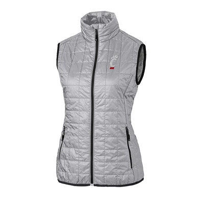 Women's Cutter & Buck Gray Cincinnati Bearcats Rainier PrimaLoft Eco Full-Zip Vest