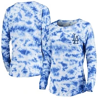 Women's New Era Royal Los Angeles Dodgers Tie-Dye Long Sleeve T-Shirt