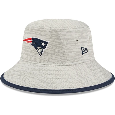 Men's New Era Gray New England Patriots Distinct Bucket Hat