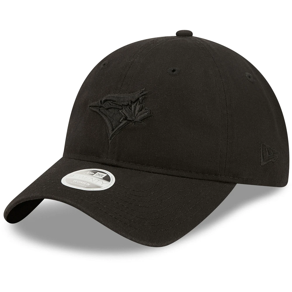 Women's New Era Toronto Blue Jays Black on Black Core Classic II 9TWENTY Adjustable Hat