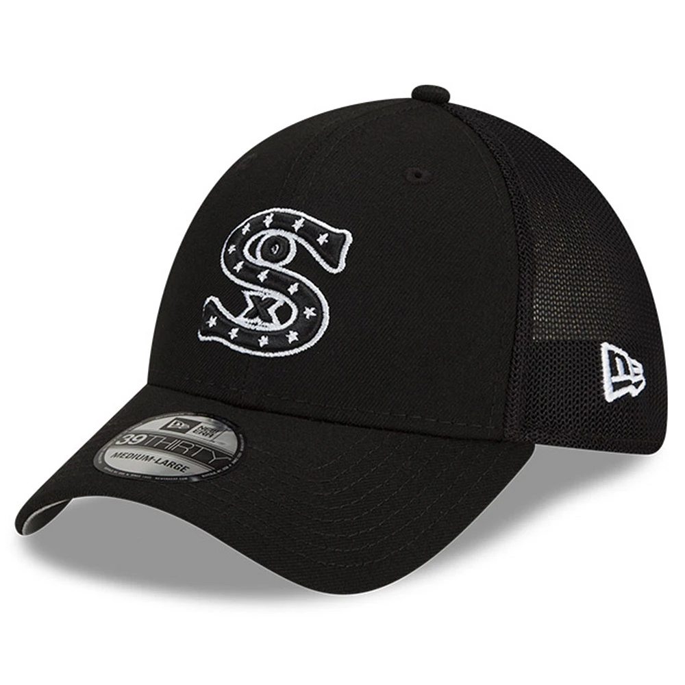 Men's New Era  Black Chicago White Sox 2023 Batting Practice 39THIRTY Flex Hat