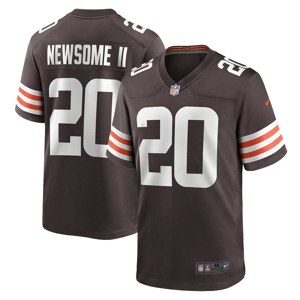 Men's Nike Greg Newsome II Brown Cleveland Browns Game Jersey