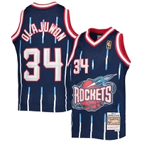 Youth Mitchell & Ness Hakeem Olajuwon Navy Houston Rockets 1996-97 Hardwood Classics Swingman Jersey