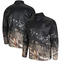 Men's Colosseum Black/Realtree Camo Arizona Wildcats Quarter-Zip Jacket