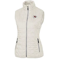 Women's Cutter & Buck Cream Kansas City Chiefs Rainier PrimaLoft Eco Full-Zip Vest