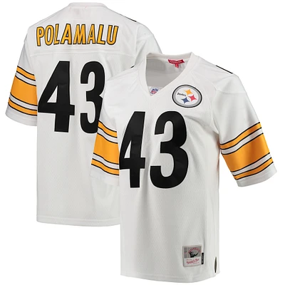 Women's Mitchell & Ness Troy Polamalu White Pittsburgh Steelers 2005 Legacy Replica Team Jersey