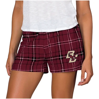 Women's Concepts Sport Maroon/Black Boston College Eagles Ultimate Flannel Sleep Shorts