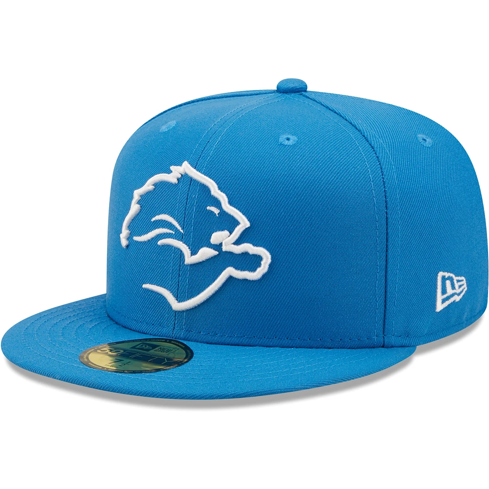 Men's New Era Blue Detroit Lions Elemental 59FIFTY Fitted Hat