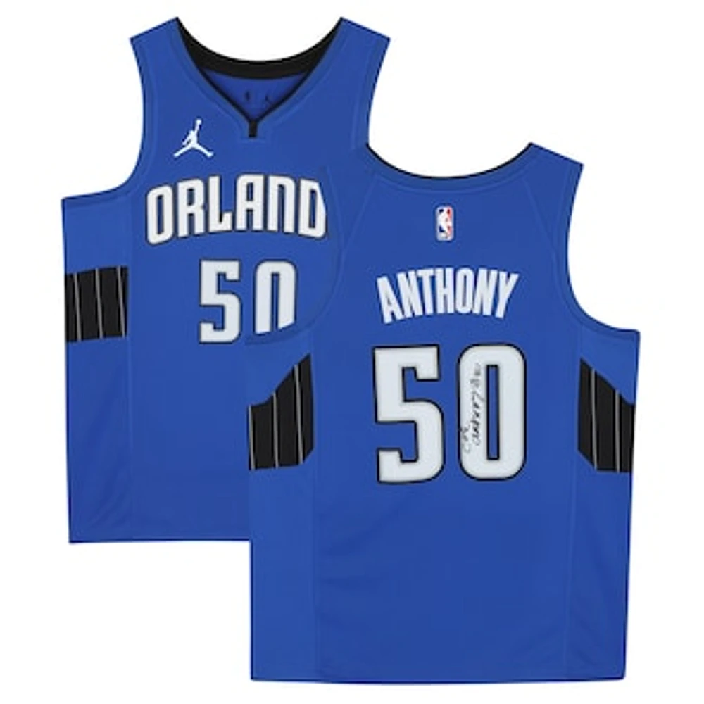 Cole Anthony Orlando Magic Jordan Brand Blue 2020-21 Statement Edition Swingman Jersey