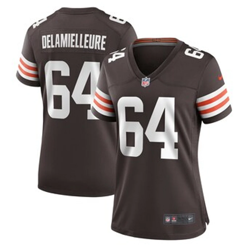 Women's Nike Joe DeLamielleure Brown Cleveland Browns Game Retired Player Jersey