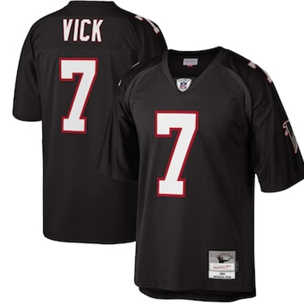 Men's Mitchell & Ness Michael Vick Black Atlanta Falcons Big Tall 2002 Retired Player Replica Jersey