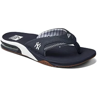 Women's REEF New York Yankees Fanning Bottle Opener Sandals