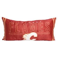 Calgary Flames Red Team Logo 18'' x 36'' Body Pillow