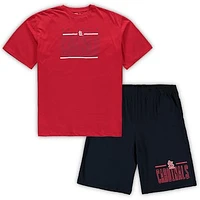 Men's Concepts Sport Red/Navy St. Louis Cardinals Big & Tall T-Shirt Shorts Sleep Set