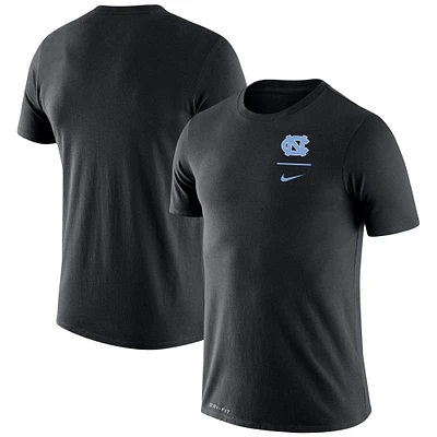 Men's Nike Black North Carolina Tar Heels Logo Stack Legend Performance T-Shirt