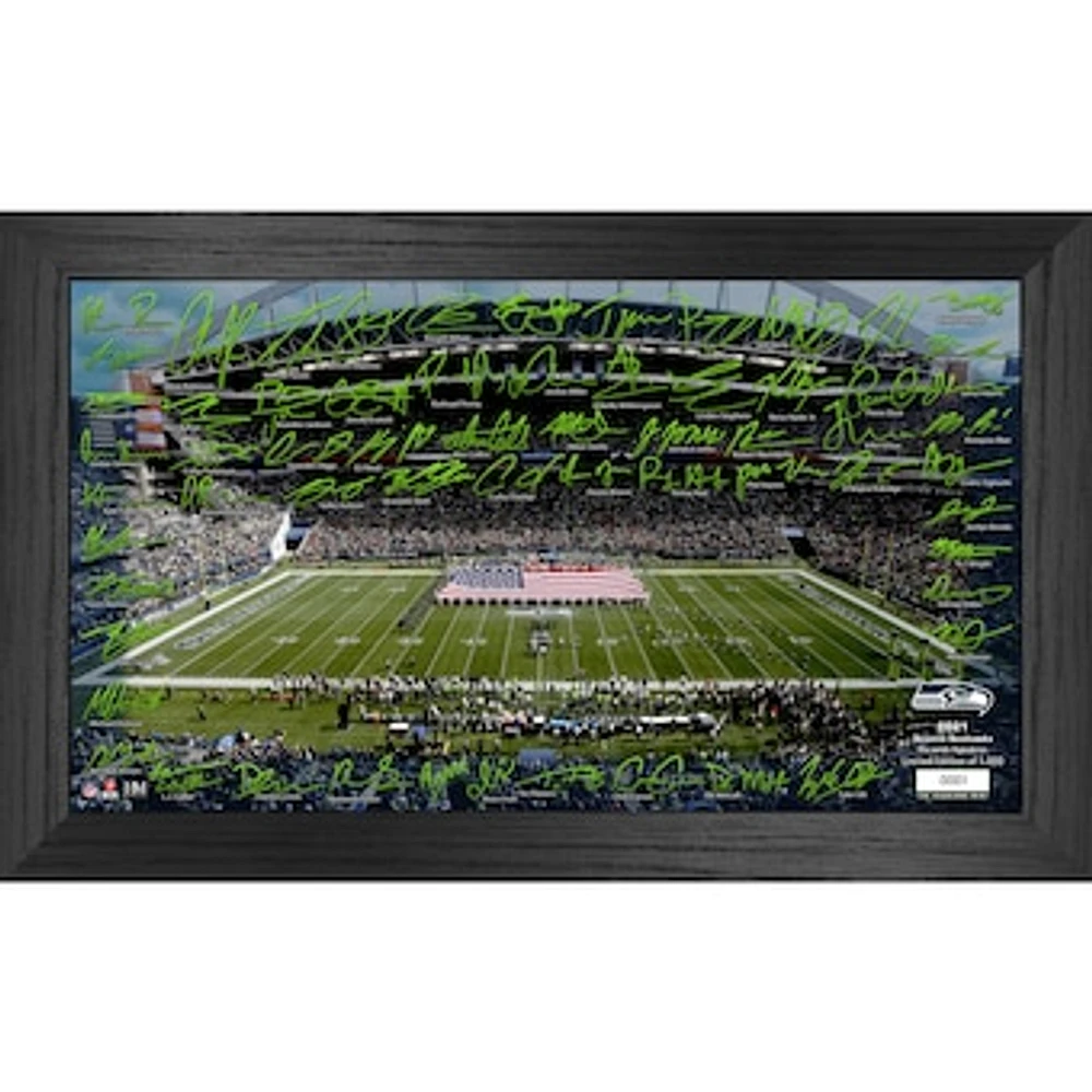 Highland Mint Seattle Seahawks 12" x 20" Facsimile Signature Gridiron Collection - Framed Photo