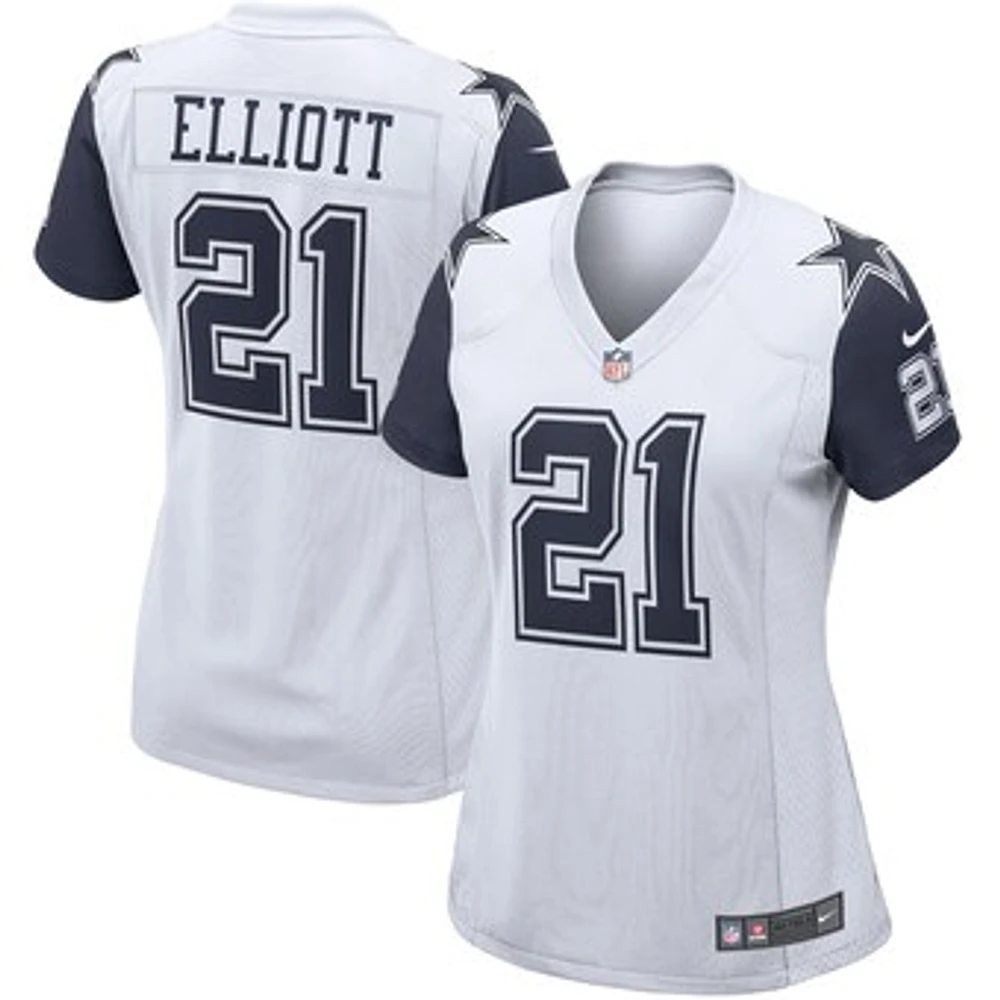 Women's Nike Ezekiel Elliott White Dallas Cowboys Alternate Game Jersey