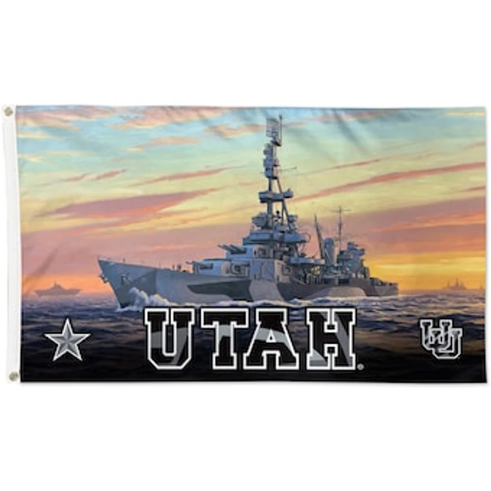 WinCraft Utah Utes 3' x 5' Military Appreciation Deluxe Single-Sided Flag