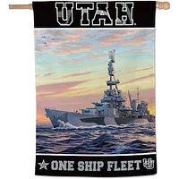 WinCraft Utah Utes 28" x 40" Military Appreciation Single-Sided Vertical Banner