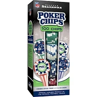 Seattle Seahawks 100-Piece Team Poker Chips - Set