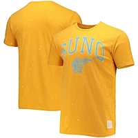 Men's Original Retro Brand Gold Southern University at New Orleans Knights Bleach Splatter T-Shirt