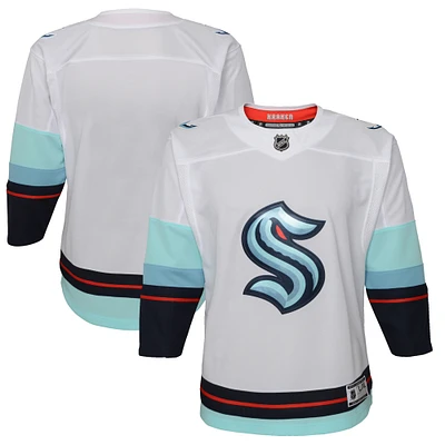 Youth White Seattle Kraken Away Premier Jersey